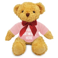 18cm William Bear with Pink t-shirt