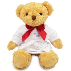 Printed 18cm William Bear with Dressing gown