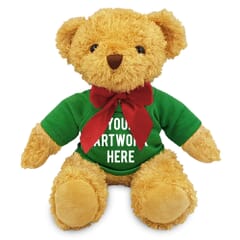 18cm William Bear with Green t-shirt