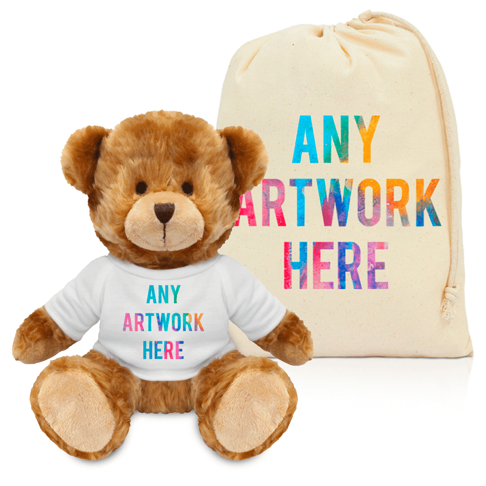 Printed Charles Bear & Drawstring Bag Combo