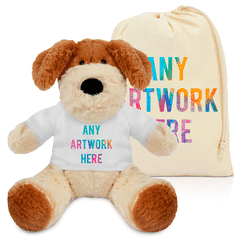 Printed 20cm Darcy Dog & Drawstring Bag Combo