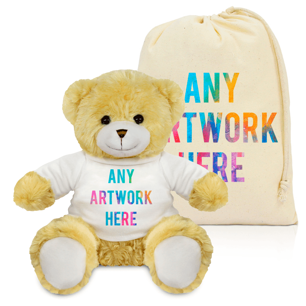 Printed 20cm Elizabeth Bear & Drawstring Bag Combo