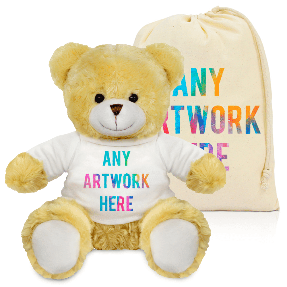 Printed 25cm Elizabeth Bear & Drawstring Bag Combo