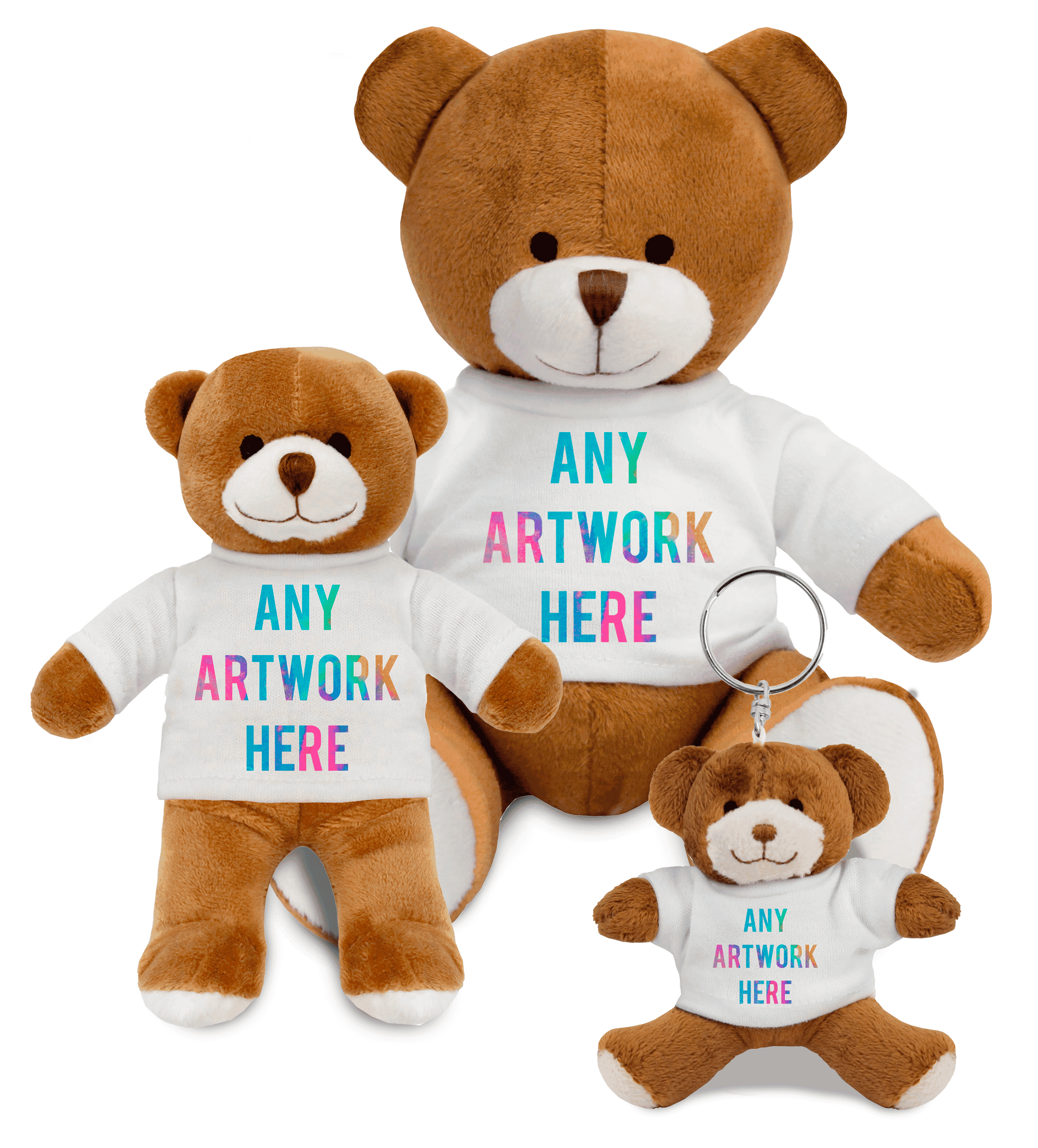 Printed George Keyring, Henry & Richard Bear Combo