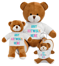 Printed George Keyring, Henry & Richard Bear Combo