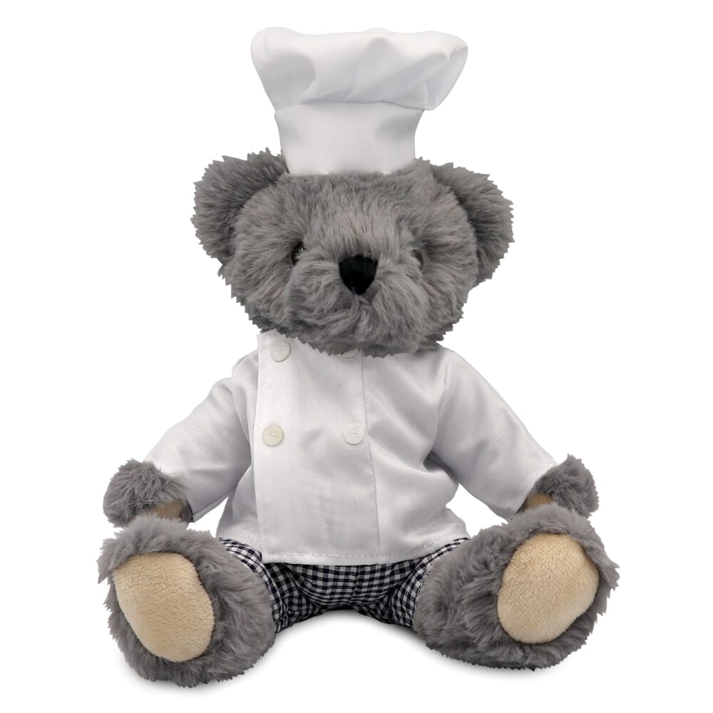 Promotional Archie Jointed Bear in Blank Chef Outfit - Branded Soft Toys - LargeTeddy Bear