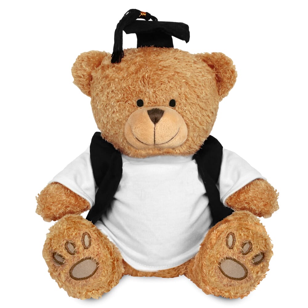 Promotional Edward I Brown Bear in Blank Graduation Outfit - Branded Soft Toys - Extra Large Teddy Bear