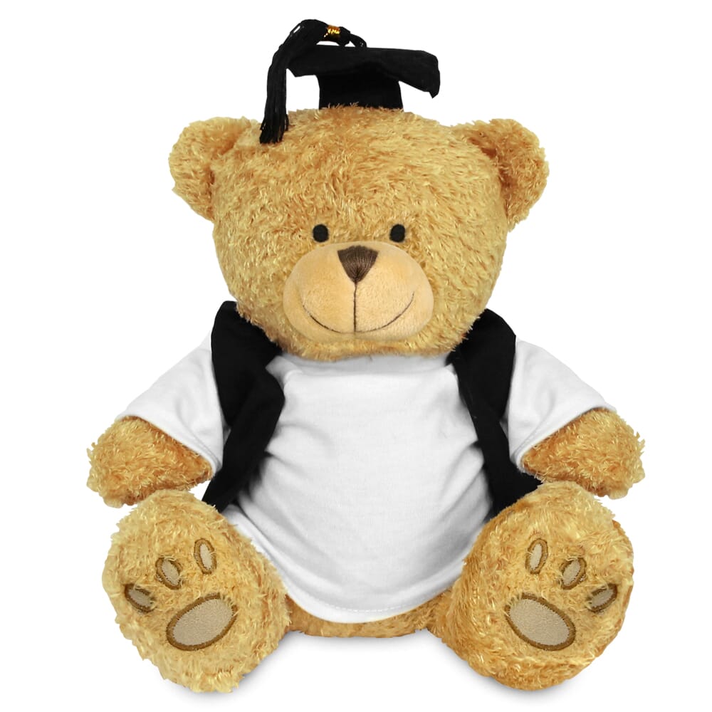 Promotional Edward II Golden Bear in Blank Graduation Outfit - Branded Soft Toys - Extra Large Teddy Bear