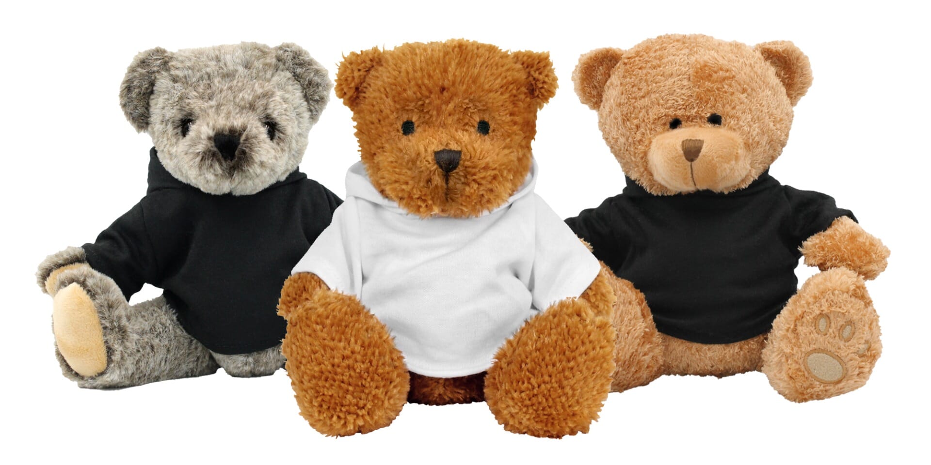 Blank Soft Toys in Bespoke Hoodies - Printable Plush Toys and Personalised Teddy Bears - Suitable for  Sublimation