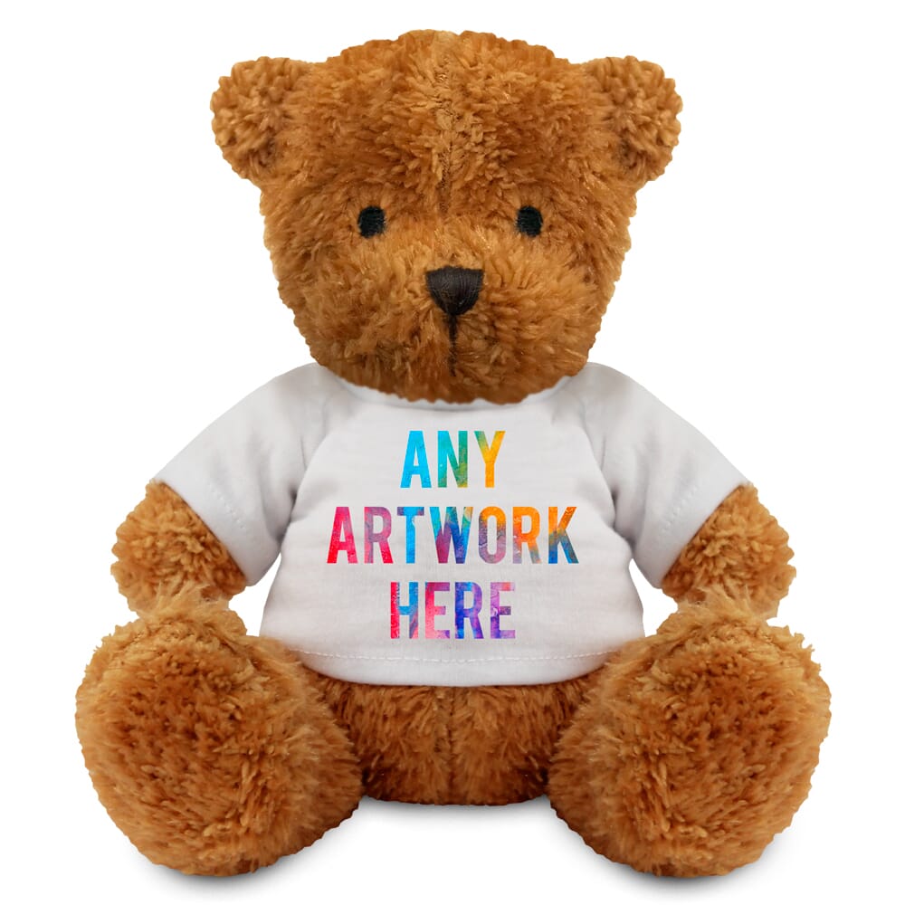 Promotional James II Light Brown Bear - Printed Soft Toys - Medium Teddy Bear