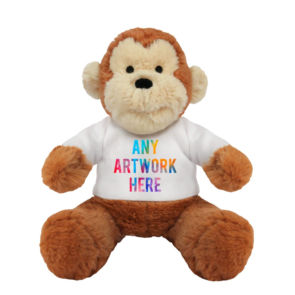 Promotional Max Monkey Plush Toy - Printed Soft Toys - Small Teddy Bear