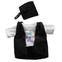 Printed Graduate Outfit branded with Company Logo - Printed Soft Toy Outfit