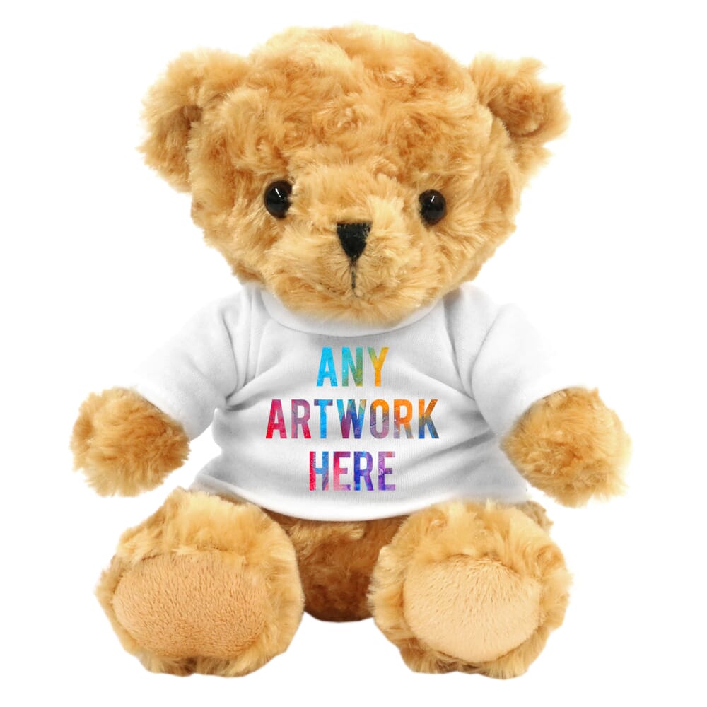 Promotional Victoria 19cm Golden Bear - Printed Soft Toys - Large Teddy Bear