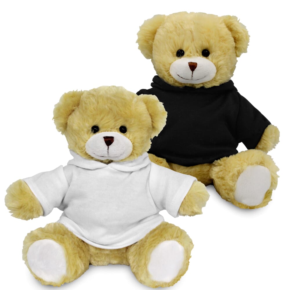 Promotional 20cm Elizabeth Bear in Blank Hoody - Branded Soft Toys - Extra Large Teddy Bear